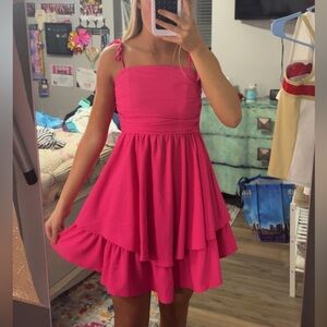 SHEIN Vibrant Pink Mini Dress